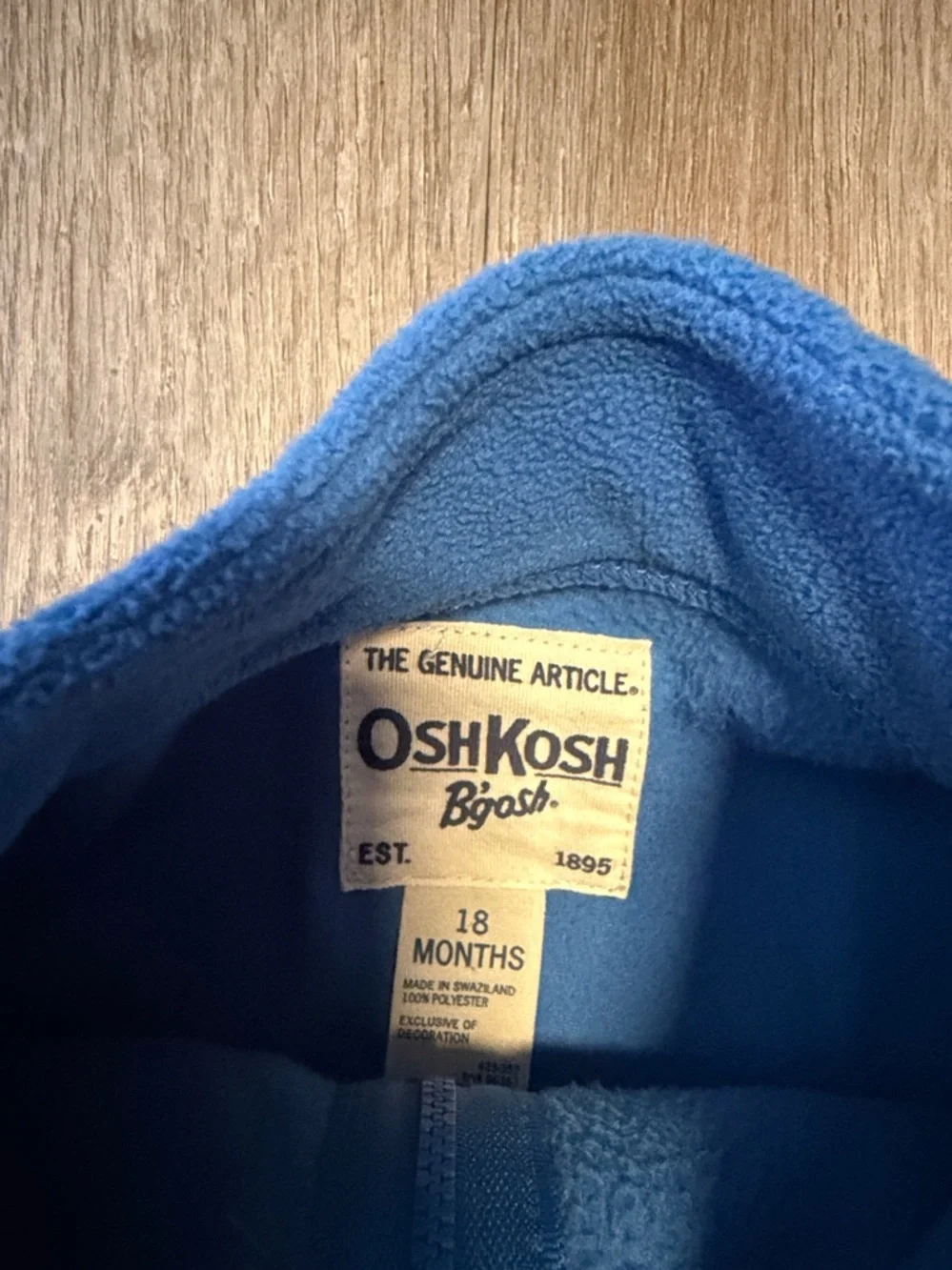 OshKosh B'gosh Light Blue Fleece Zip Jacket